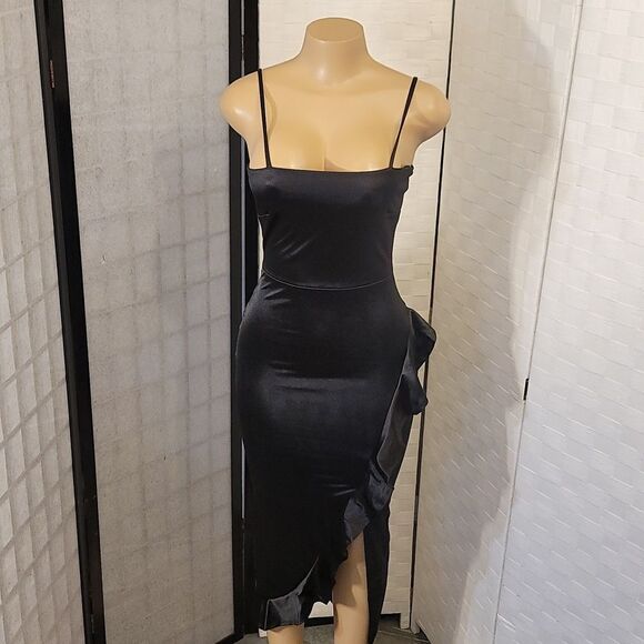 BRAND NEW LIZ&SARA HIGH LOW RUFFLE HEM SATIN DRESS - Picture 11 of 14